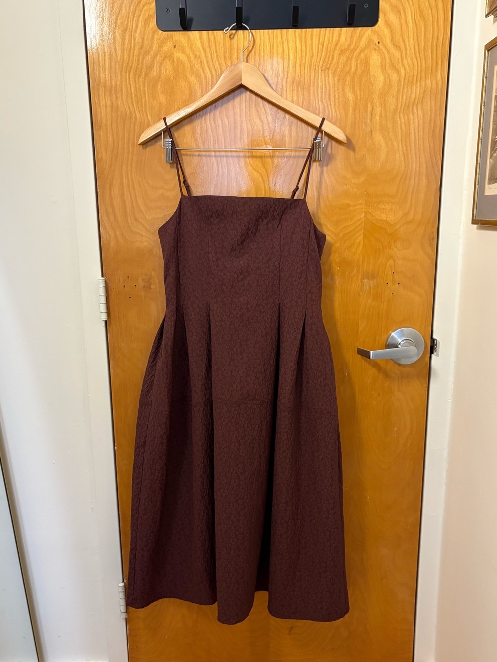 H&M maroon midi dress